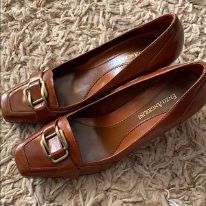 Enzo Angiolini Medium Brown Leather Pumps